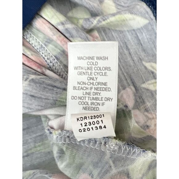 WOMENS J JILL BLUE TROPICAL FLORAL SOFT STRETCH KNIT SLEEVELESS TANK DRESS XS - Picture 16 of 16